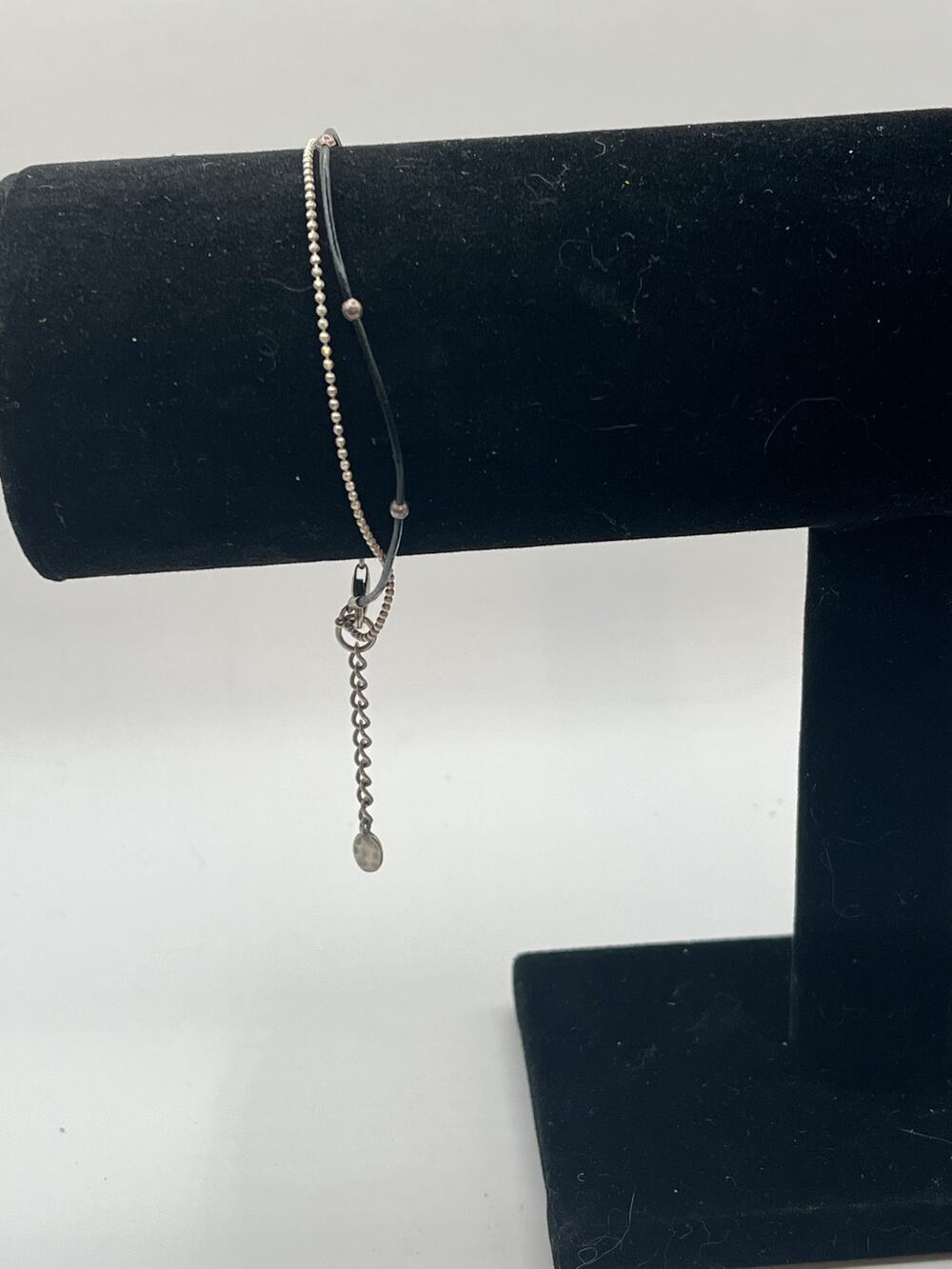 925 Sterling Silver Ball and Leather 'Double the Fun' Bracelet